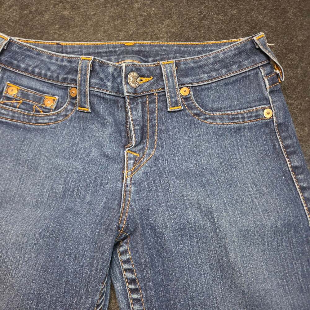 True Religion H-Rise Legging Seat Blue Denim Jeans Women's Size 29 - Picture 2 of 7